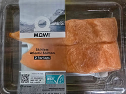 SEAFOOD: Skinless Alaskan Salmon Filets 10 OZ.