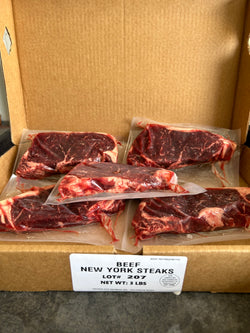 BEEF: New York Steaks 3 lbs.